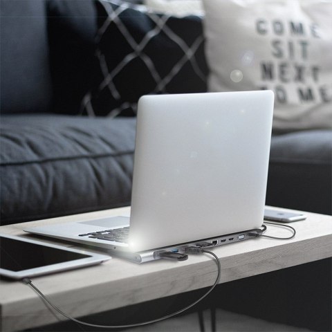 LogiLink UA0373 - Przewodowy - USB 3.2 Gen 1 (3.1 Gen 1) Type-C - 100 W - 3,5 mm - 10,100,1000 Mbit/s - Aluminiowy LogiLink
