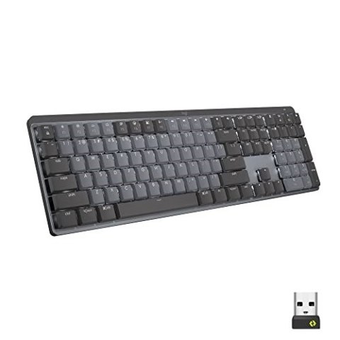 Logitech MX Mechanical klawiatura Biuro RF Wireless + Bluetooth QWERTZ Niemiecki Grafitowy, Szary CLIVET