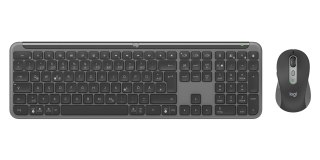 Logitech MK950 Signature for Business klawiatura Dołączona myszka Biuro RF Wireless + Bluetooth QWERTZ Niemiecki Grafitowy Logitech