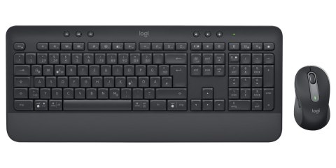 Logitech Signature MK650 Combo For Business klawiatura Dołączona myszka Biuro Bluetooth QWERTZ Niemiecki Grafitowy Logitech
