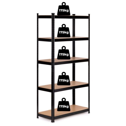 Regał metalowy magazynowy 180x90x40 cm do garażu piwnicy 5 półek 875 kg ModernHome ModernHome