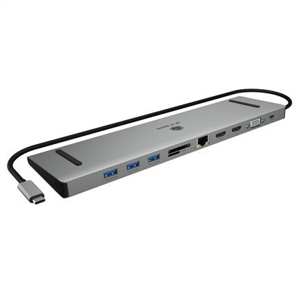 Stacja dokująca IcyBox USB-C -> HDMI/VGA/USB-A/USB-C/3,5mm RAIDSONIC