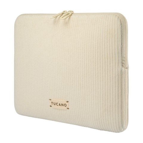 TUCANO Velluto 2 - Pokrowiec MacBook Air 13" (M4/M3/M2/M1/2025-2018) / Pro 13" / Laptop 12" (kremowy) Tucano