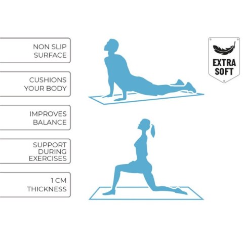 Umbro - Mata do fitness, yoga z taśmą transportową (czerwony) Umbro