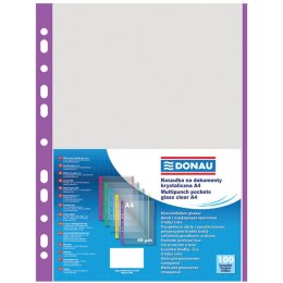 Koszulki Donau A4/40µm (brzeg fioletowy) groszkowe (100)