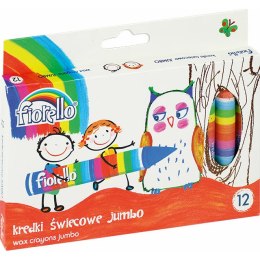 KREDKI ŚWIECOWE FIORELLO JUMBO 12 KOLORÓW