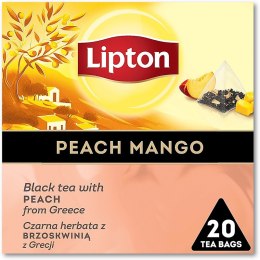 Herbata Lipton Piramid czarna Peach Mango (20)