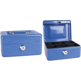 Kasetka na pieniądze Donau 152x80x115mm niebieska