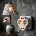 Gniazdko prądowe Maclean, rozgałęźnik z 2 gniazdami i USB A/C 2.4A, typu E, 2x16A, MCE336 E Maclean