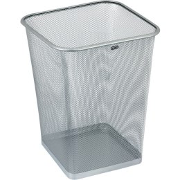 METALOWY KOSZ NA ŚMIECI 18L KWADRAT SREBRNY