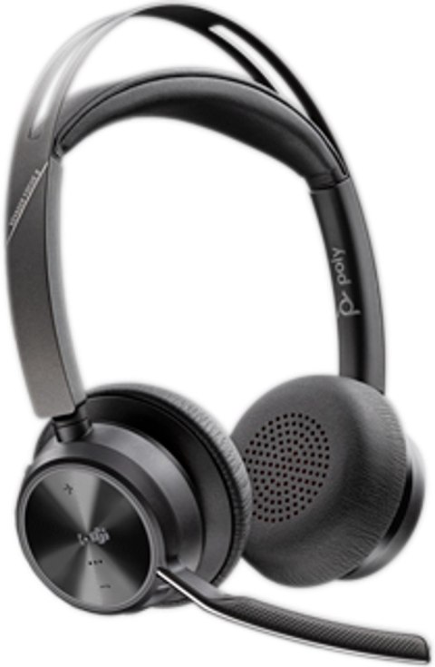 Poly Voyager Focus 2 z certyfikatem Microsoft Teams USB-C-C + USB-C/A Adapter + podstawka ładująca 9T9J6AA#AC3 POLY