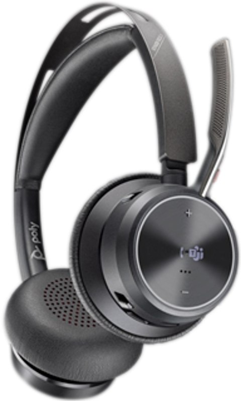 Poly Voyager Focus 2 z certyfikatem Microsoft Teams USB-C-C + USB-C/A Adapter + podstawka ładująca 9T9J6AA#AC3 POLY