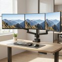 Uchwyt biurkowy na 3 monitory LCD LED z 2x USB 3.0 Maclean MC-811 17-27" 3x7kg vesa 75x75 oraz 100x100