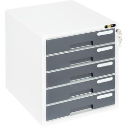 Pojemnik 5 szuflad Yellow One YL-SP05 biało-szary