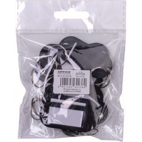 Zawieszki na klucze Office Products czarne (10)