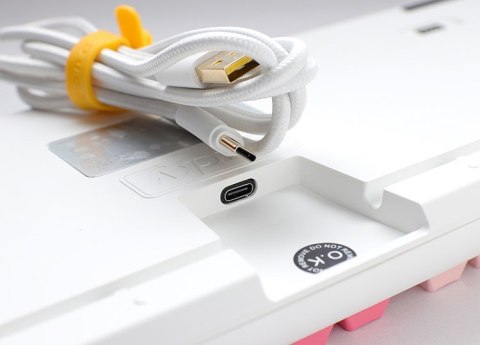 Ducky One 3 TKL Gossamer Pink klawiatura Gaming USB Niemiecki Różowy, Biały Ducky