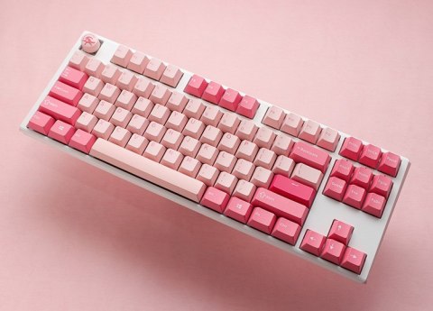 Ducky One 3 TKL Gossamer Pink klawiatura Gaming USB Niemiecki Różowy, Biały Ducky