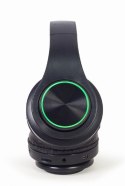 GEMBIRD SŁUCHAWKI STEREOFONICZNE LED BLUETOOTH CZARNE + MIKROFON + REGULACJA GEMBIRD