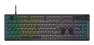 Klawiatura CORSAIR Tas K55 CORE BLACK RGB, Gumowa kopuła, Mechaniczna, USB Corsair