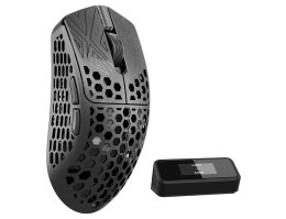 Mysz gamingowa Vancer Akitsu Carbon Fiber, bezprzewodowa - czarna No name