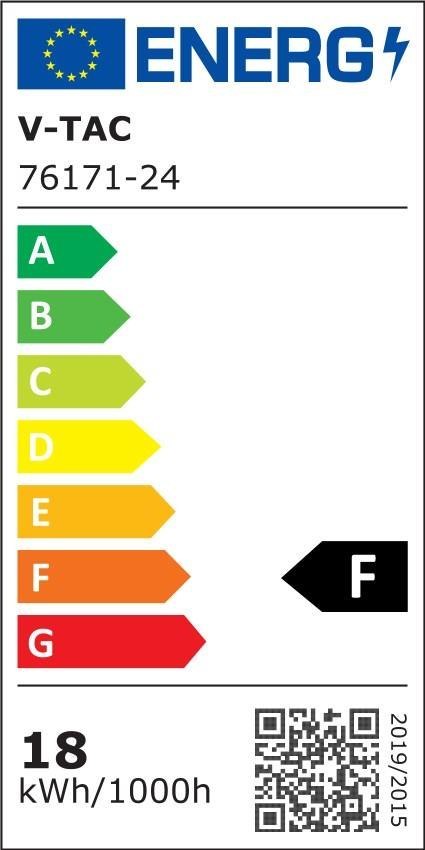 Plafon V-TAC 18W LED SAMSUNG CHIP Okrągły 25cm Natynkowy IP44 Biały VT-8618 6500K 1830lm 5 Lat Gwarancji