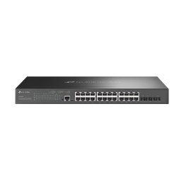 TP-Link Omada SG3428XMP łącza sieciowe Zarządzany L2+ Gigabit Ethernet (10/100/1000) Obsługa PoE 1U Czarny TP-LINK