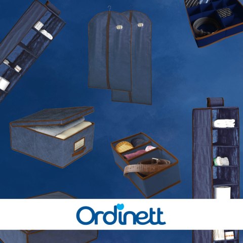 BLUE niebieski organizer na płaszcz 65x135cm Kamai Ordinett