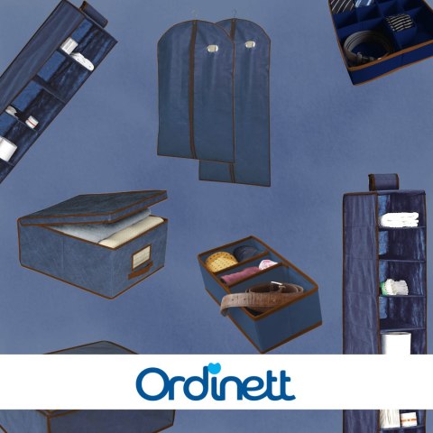 BLUE niebieski organizer na płaszcz 65x135cm Kamai Ordinett