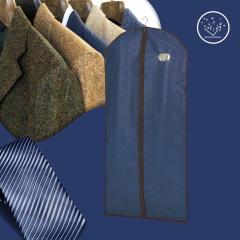 BLUE niebieski organizer na płaszcz 65x135cm Kamai Ordinett