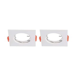 Oczko V-TAC GU10 wpuszczane kwadrat białe (opak. 2 szt) VT-930 3 lata gwarancji