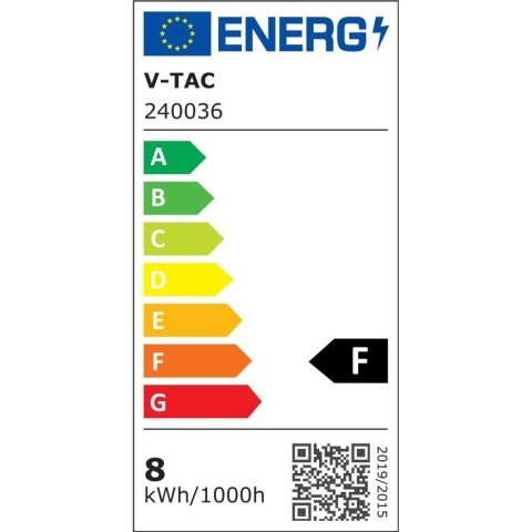 Oprawa LED V-TAC 8W COB CREE kinkiet czarny hotel łóżko USB+USB C włącznik VT-80068-B 3000K 830lm