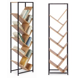 Regał na książki geometryczny drzewko 10 półek jasny dąb loftowy ModernHome ModernHome
