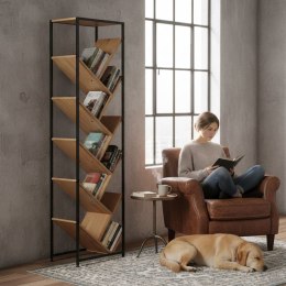 Regał na książki geometryczny drzewko 10 półek jasny dąb loftowy ModernHome ModernHome