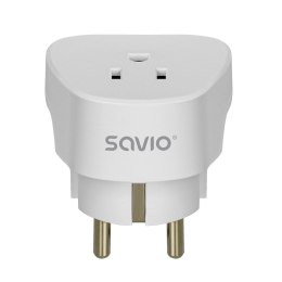 SAVIO ADAPTER PODRÓŻNY, GNIAZDO US - WTYK EU AP-01 SAVIO