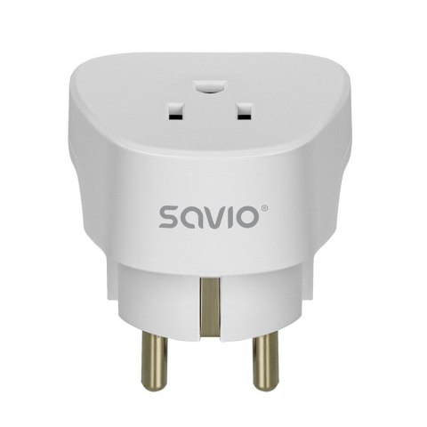 SAVIO ADAPTER PODRÓŻNY, GNIAZDO US - WTYK EU AP-01 SAVIO