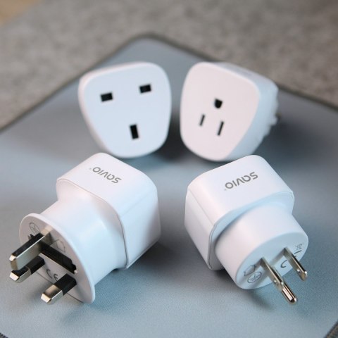 SAVIO ADAPTER PODRÓŻNY, GNIAZDO US - WTYK EU AP-01 SAVIO