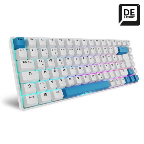 Sharkoon SKILLER SGK50 S3 PBT klawiatura Gaming USB QWERTZ Niemiecki Biały Skullcandy