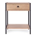 Szafka nocna z szufladą i półką stolik kawowy jasny dąb loftowy ModernHome ModernHome