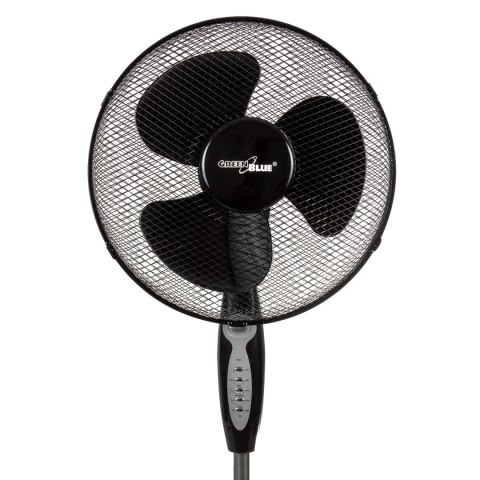 Wentylator podłogowy GreenBlue, 40W, 3 poziomy siły nawiewu, 1.25m wysokości 1,5m przewodu, z pilotem i timerem do 7,5h, GB580 GreenBlue