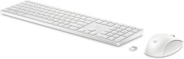 Zestaw klawiatura + mysz HP 650 Wireless Keyboard and Mouse Combo bezprzewodowe białe 4R016AA Hewlett-Packard