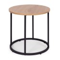 Zestaw stolików kawowych 2 szt. okrągłe jasny dąb loftowe ModernHome ModernHome