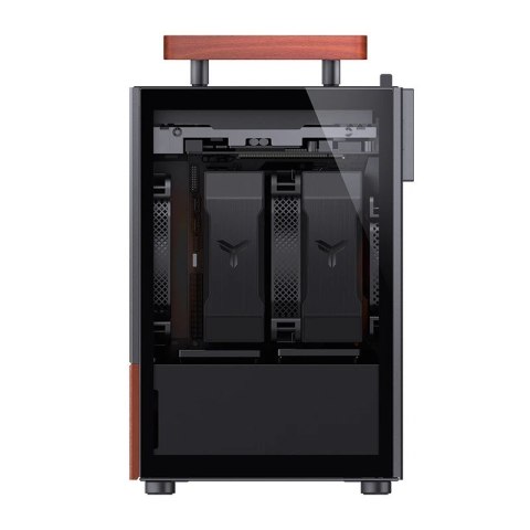 Obudowa Jonsbo T6, Mini-Tower, Mini-ITX, Tempered Glass, Holz - czarna Jonsbo