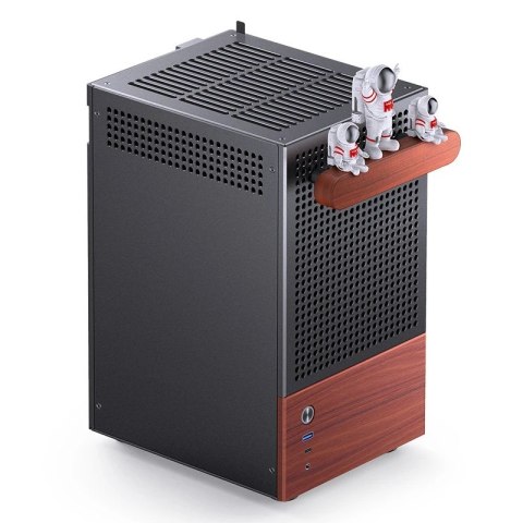 Obudowa Jonsbo T6, Mini-Tower, Mini-ITX, Tempered Glass, Holz - czarna Jonsbo