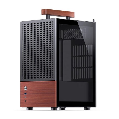 Obudowa Jonsbo T6, Mini-Tower, Mini-ITX, Tempered Glass, Holz - czarna Jonsbo