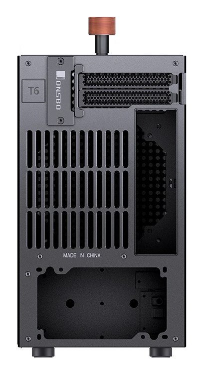 Obudowa Jonsbo T6, Mini-Tower, Mini-ITX, Tempered Glass, Holz - czarna Jonsbo
