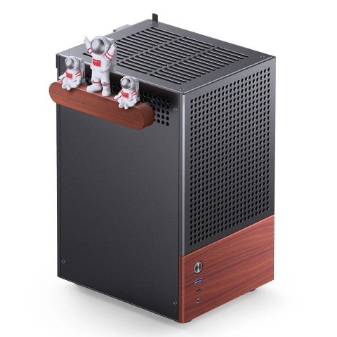 Obudowa Jonsbo T6, Mini-Tower, Mini-ITX, Tempered Glass, Holz - czarna Jonsbo