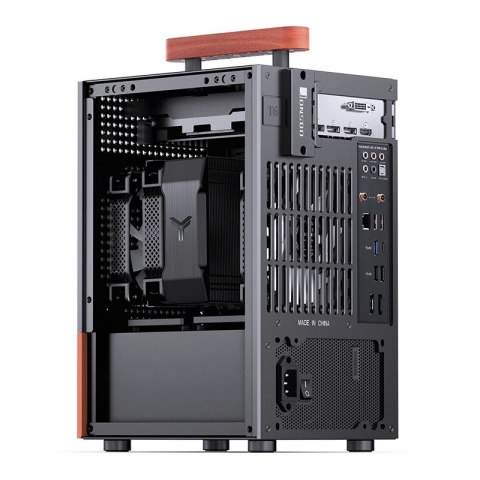 Obudowa Jonsbo T6, Mini-Tower, Mini-ITX, Tempered Glass, Holz - czarna Jonsbo