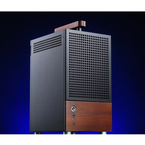 Obudowa Jonsbo T6, Mini-Tower, Mini-ITX, Tempered Glass, Holz - czarna Jonsbo