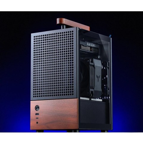 Obudowa Jonsbo T6, Mini-Tower, Mini-ITX, Tempered Glass, Holz - czarna Jonsbo