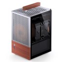Obudowa PC Jonsbo T6 Mini-Tower, Mini-ITX, szkło hartowane, drewno - srebrna Jonsbo